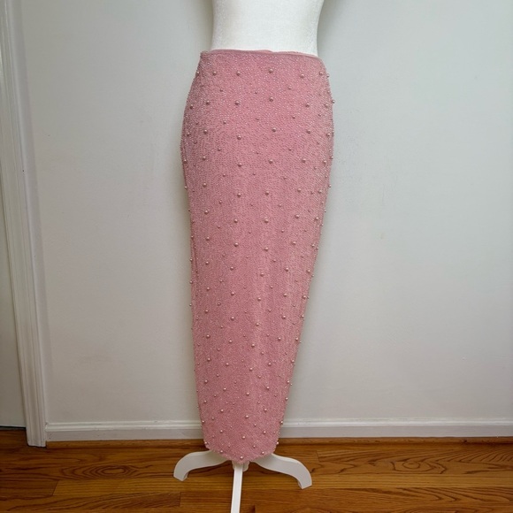 OH POLLY La Desirade Bordeaux Maxi Skirt in Rose prom formal special occasion 6 - Picture 16 of 17